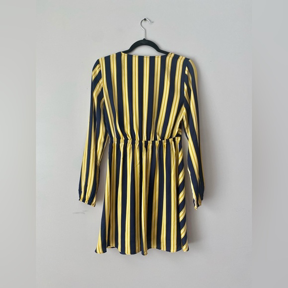 Express S Yellow/Navy Blue Striped Dress, Used, Quantity 1 available. - Picture 6 of 13